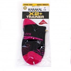 Chaussettes Karakal Trainer Lady noires/roses