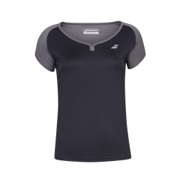 Tee-shirt Babolat play cap sleeve Girl noir